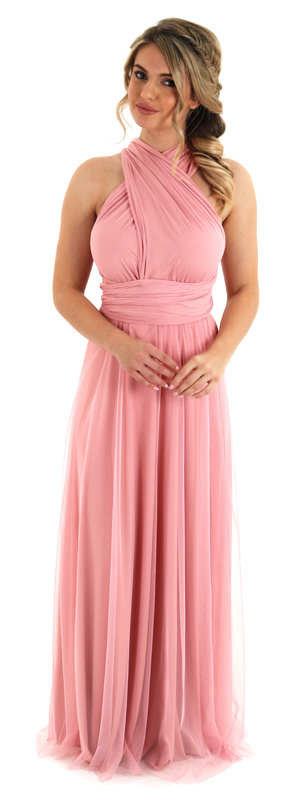 dusky pink multiway dress
